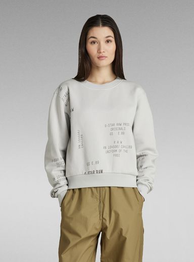 Cropped Allover Loose Sweater